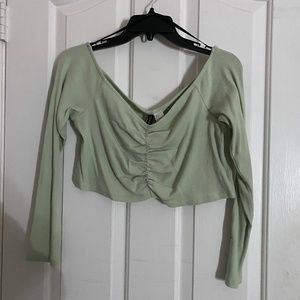 Cropped Green Shirt